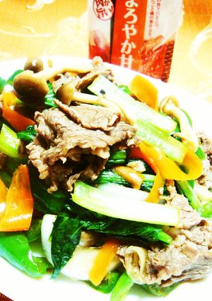 スチーム野菜と牛肉でヘルシー焼肉風味♪-レシピのメイン写真