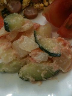 ズッキーニで☆明太マヨポテトサラダ-レシピのメイン写真