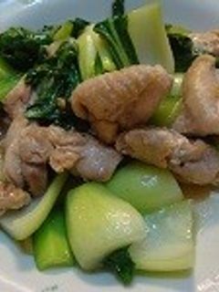 鶏肉とチンゲンサイの塩炒め-レシピのメイン写真