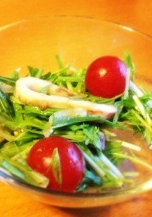 うまうま！イカと水菜のサラダ☆-レシピのメイン写真