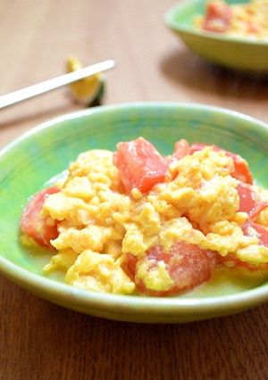 塩麹でふわとろトマトと卵炒め-レシピのメイン写真