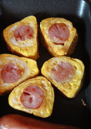☆お弁当のおかず☆ウインナーの卵巻☆-レシピのメイン写真