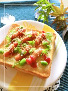ウインナーの大葉山葵・ケチャマヨトースト-レシピのメイン写真