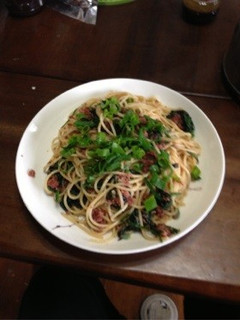 簡単☆コンビーフとほうれん草のパスタ-レシピのメイン写真