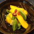 青トマトとコリンキーの即席ピクルス