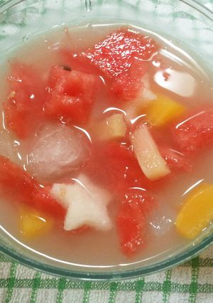 スバクファチェ（西瓜のフルーツポンチ）-レシピのメイン写真