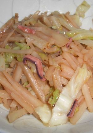 じゃがいもとキャベツのイカの塩辛炒め-レシピのメイン写真