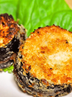 なすのネギ味噌はさみ揚げ焼き-レシピのメイン写真