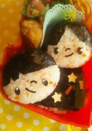 キャラ弁*彦星&織姫のたなばた弁当-レシピのメイン写真