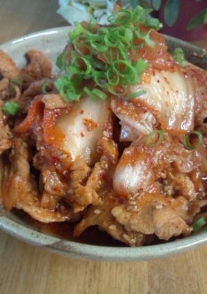 甘辛でごはんがススム!!豚キムチ-レシピのメイン写真