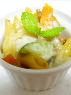 夏野菜とペンネでイタリあ~ん♪-レシピのメイン写真