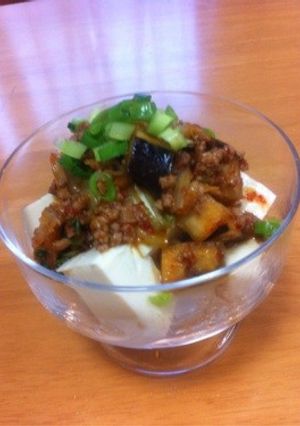 そぼろと茄子のキムチ冷奴-レシピのメイン写真