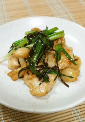 お手軽☆鶏と葱の塩昆布炒め-レシピのメイン写真
