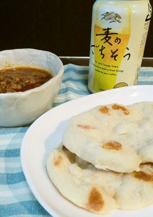 手作りナンとキーマカレー-レシピのメイン写真