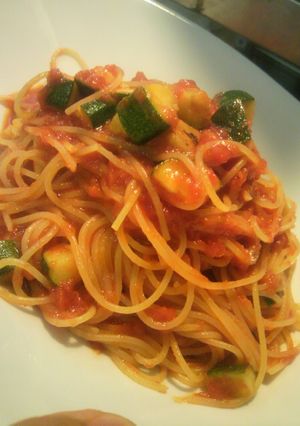 ズッキーニのトマトソーススパゲティ-レシピのメイン写真