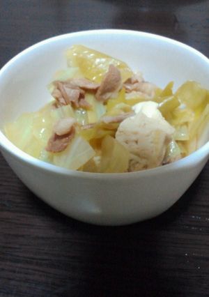 豆腐とキャベツの煮やっこ-レシピのメイン写真