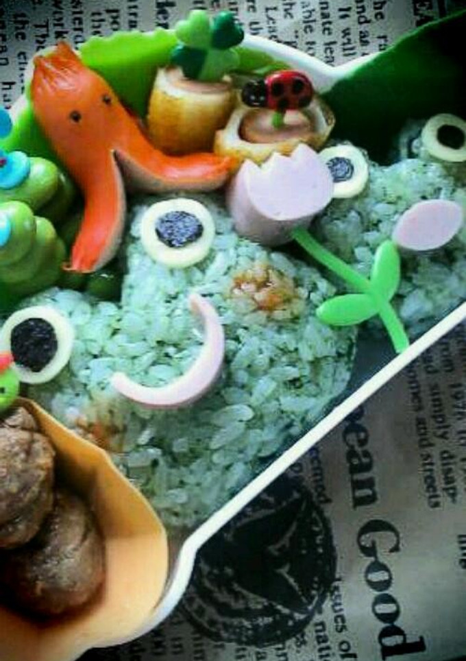 幼稚園のお弁当 ☆カエルさんのおにぎり☆-レシピのメイン写真