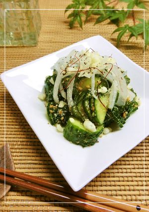 胡瓜のにんにく海苔胡麻和え-レシピのメイン写真