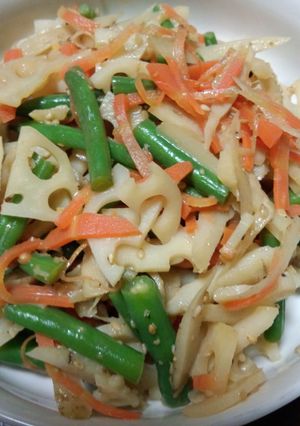 シャキシャキ根菜ごまサラダ-レシピのメイン写真
