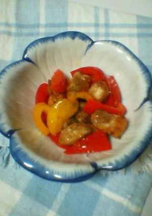 パプリカと鶏肉のケチャップ炒め-レシピのメイン写真