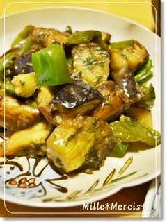 茄子とピーマンの大葉味噌(醤油麹)炒め-レシピのメイン写真