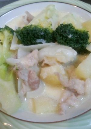 豚肉とブロッコリーのクリーム煮。-レシピのメイン写真