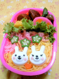 キャラ弁☆ウサギさんの七夕弁当-レシピのメイン写真