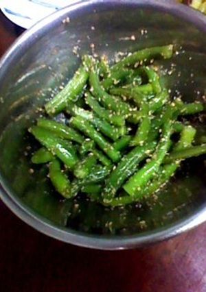 パパッと！いんげん豆の胡麻和え-レシピのメイン写真
