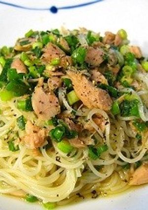 ねぎとツナのぶっ掛け素麺～レモン風味-レシピのメイン写真