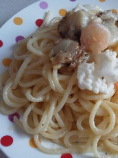 シーフードクリームパスタ-レシピのメイン写真