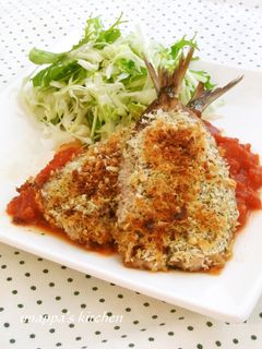 イワシのパン粉焼き✿トマトソース-レシピのメイン写真