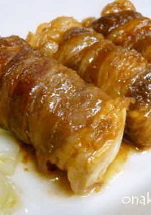 焼肉のたれでとうふの牛バラ巻きステーキ-レシピのメイン写真