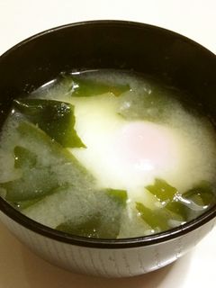 卵♡わかめ♡味噌汁in♡-レシピのメイン写真