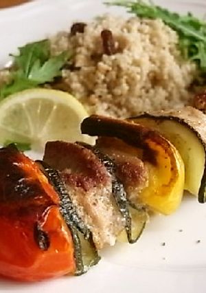 豚肉と夏野菜のアラブ風串焼き-レシピのメイン写真