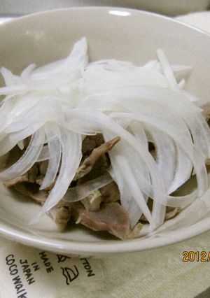 義母直伝、砂ずりの酢醤油あえ。-レシピのメイン写真