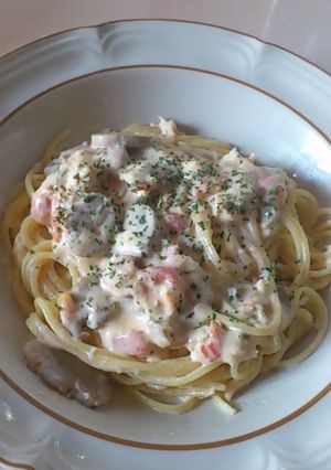 フライパン1つでクリームパスタ-レシピのメイン写真