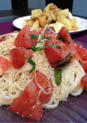 トマトと大葉の冷製カッペリーニ風そうめん-レシピのメイン写真