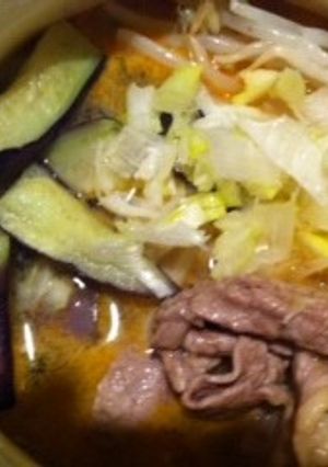 牛肉と揚げナスのトムヤムラーメン-レシピのメイン写真