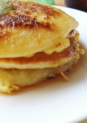 危険な朝食③ じゅわじゅわパンケーキ編-レシピのメイン写真