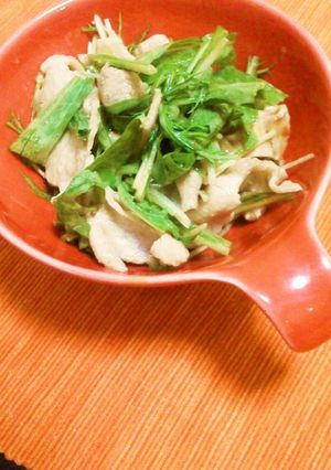 豚肉と水菜の坦々風サラダ-レシピのメイン写真