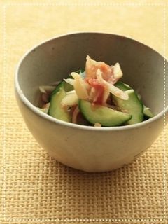 きゅうりと茗荷の梅おかか和え-レシピのメイン写真