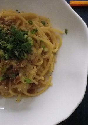 フライパンde☆納豆カルボナーラ-レシピのメイン写真