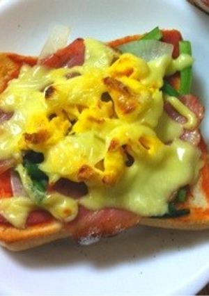 残った野菜でピザ風トースト！-レシピのメイン写真