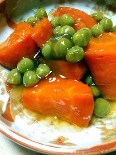 人参とうすいえんどうの吉野煮-レシピのメイン写真