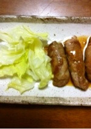 インゲンと竹輪の大葉のピリ辛肉巻き-レシピのメイン写真