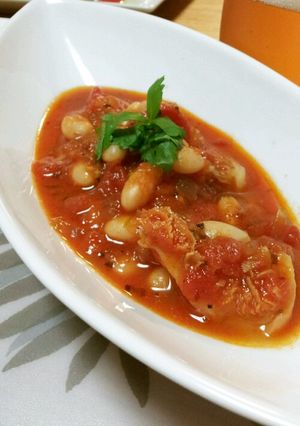 トリッパと白いんげん豆のトマト煮-レシピのメイン写真