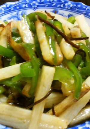 長芋とピーマンのシャキシャキ塩昆布炒め-レシピのメイン写真