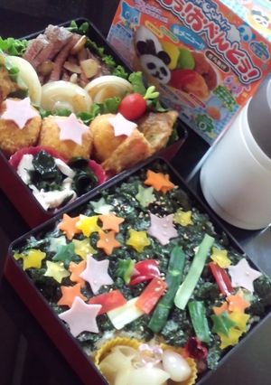 『海苔弁夜空の七夕弁当♪』-レシピのメイン写真