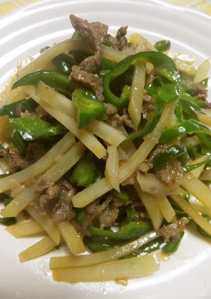 シャキシャキじゃがいもの青椒肉絲風-レシピのメイン写真