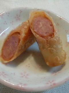 お弁当にウインナー揚げ巻き-レシピのメイン写真